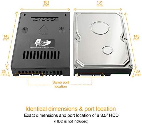 משקל קל משקל קל 2.5 עד 3.5 SATA HDD ו- SSD ממיר / ערכת הרכבה לפנים 3.5 כונן מפרץ | EZCONVERT LITE MB882SP-1S-2B